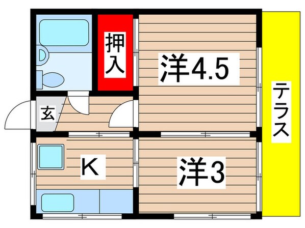 ガ－デンハイツＢの物件間取画像